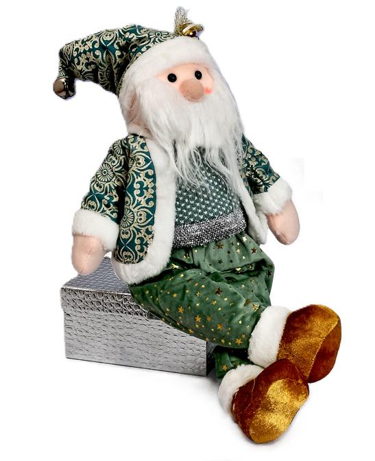 Фигура новогодняя Santa&Co в новогодний наряде для декора помещения 51 см Green (608034)