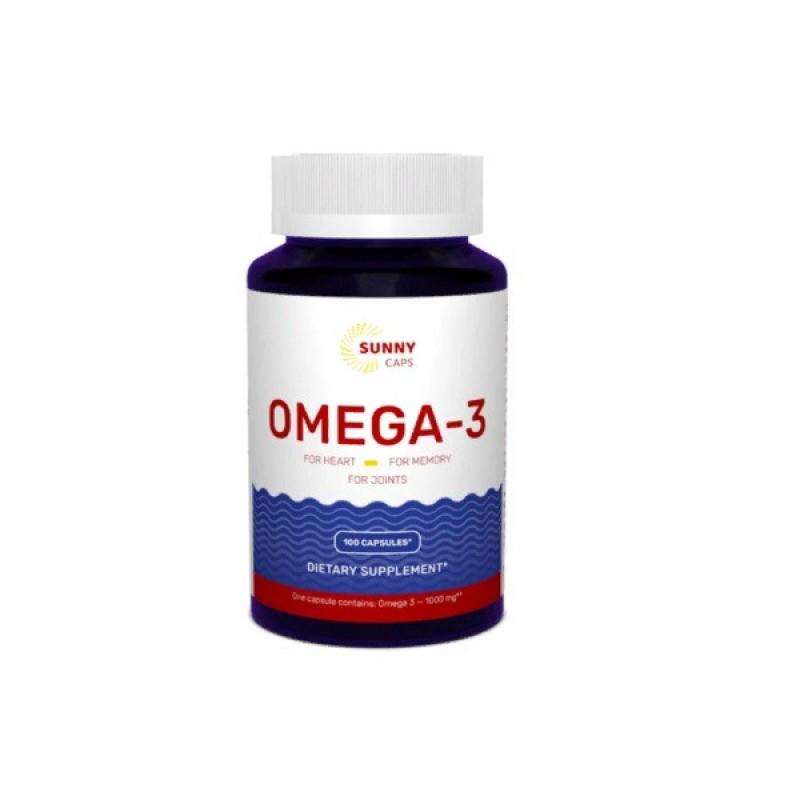 Риб'ячий жир Powerfull Sunny Omega-3 Activ 1000 мг 100 гелевих капс. (SUN-530661) - фото 1