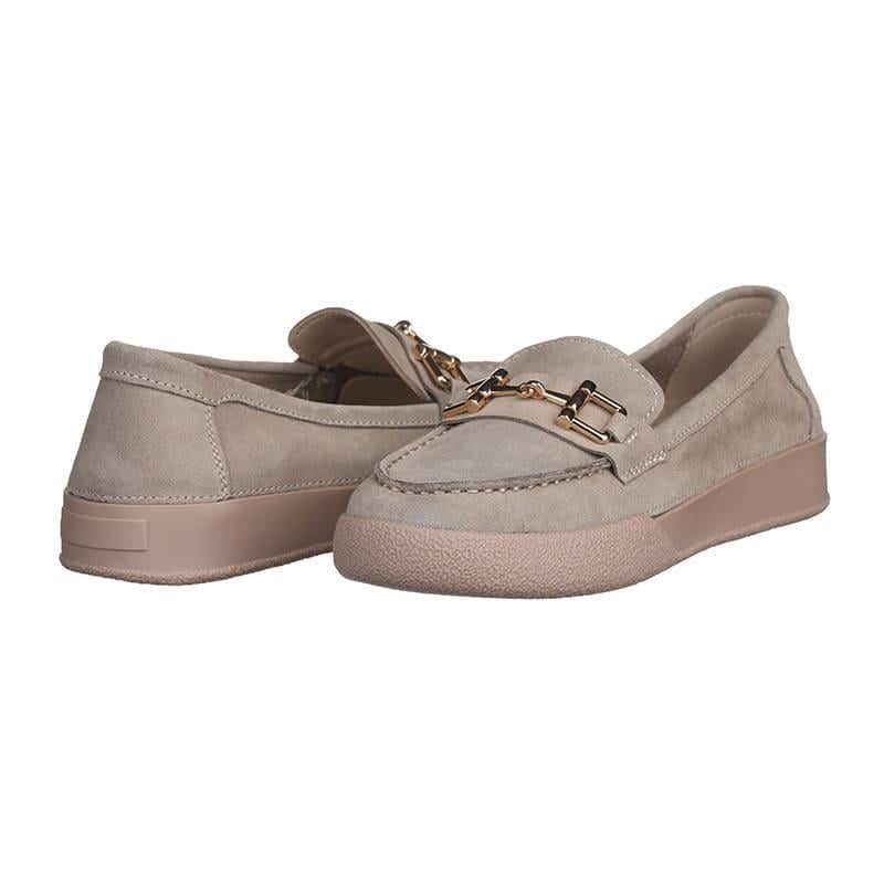 Лоферы женские KadisAilun C750-37 замшевые р. 37 Бежевый (90102)