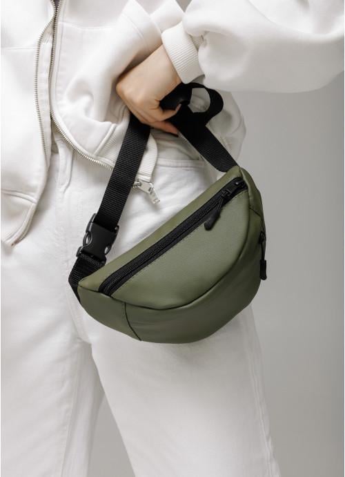 Поясная женская сумка Sambag экокожа/водостойкая Хаки (2618898447) - фото 7 Поясная женская сумка Sambag экокожа/водостойкая Хаки (2618898447) - фото 7