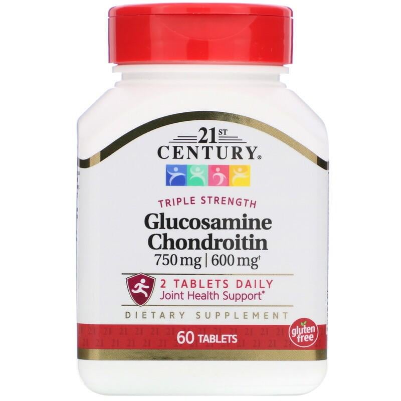 Натуральная добавка 21st Century Glucosamine / Chondroitin Triple Strength 750 мг / 600 мг 60 таблеток