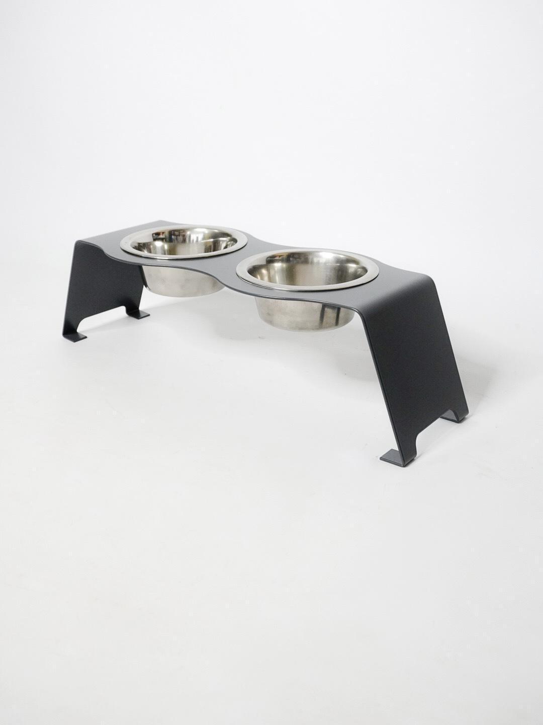 Кормушка My friend для котів на 2 миски метал 80 мм 0,2 л Чорний (1024572к) - фото 4