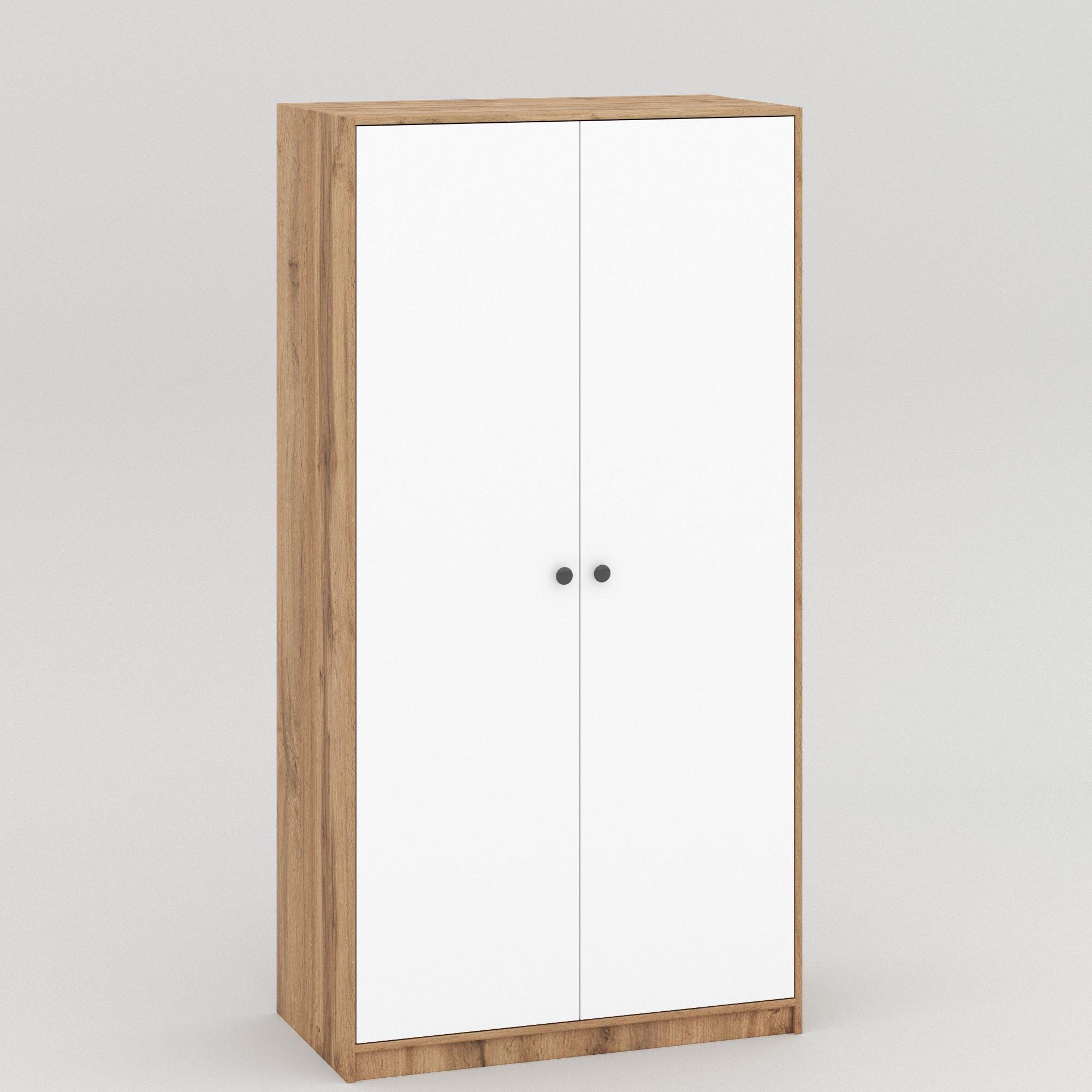 Шкаф для одежды детский 1950х1000х520 мм Дуб тахо/Белый - фото 2