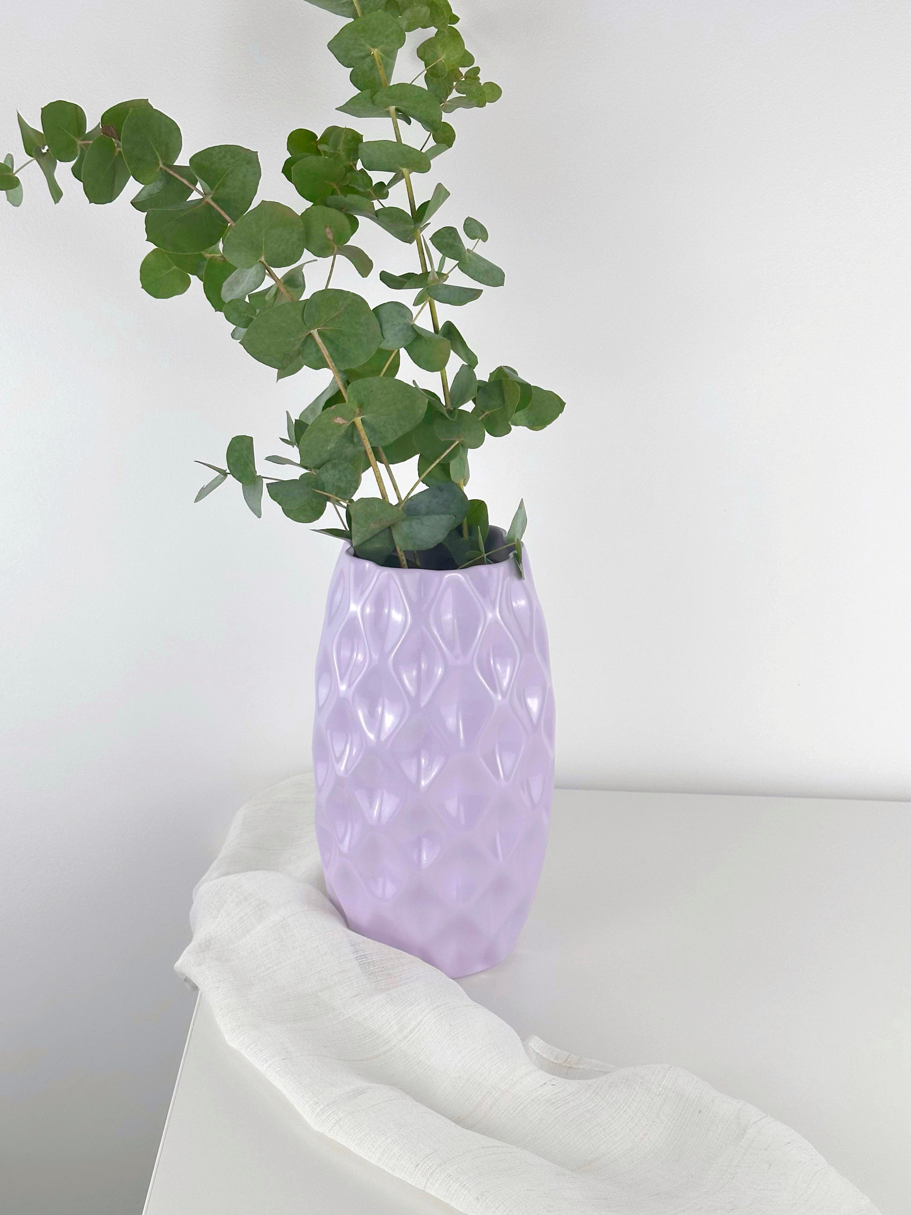 Ваза для цветов и декора глиняная керамическая Ананас 29 см Лаванда (4006-25)