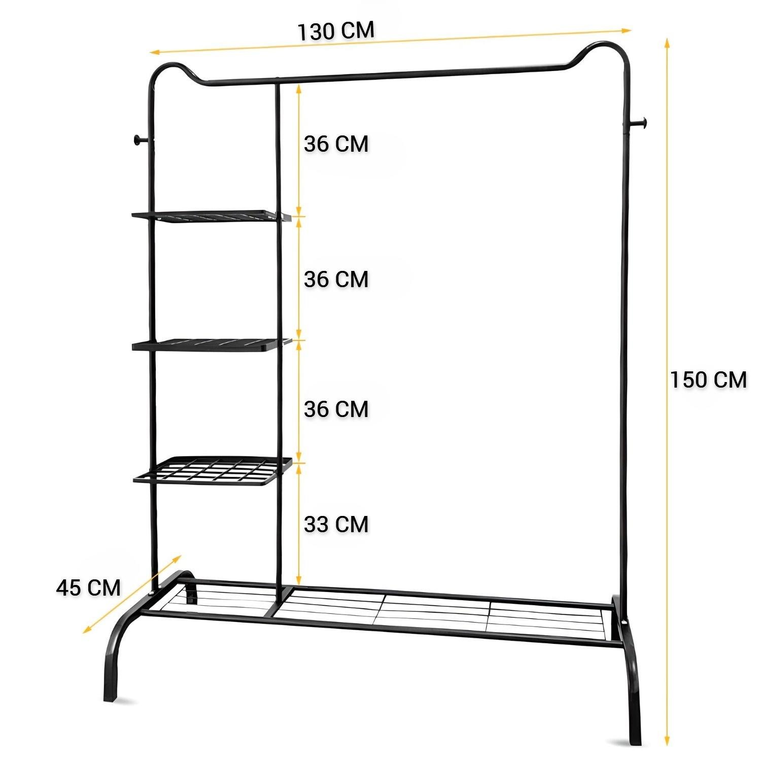 Стійка-вішалка для одягу та взуття Loft Master Organizer підлогова сталева Black (OSV50SHBL) - фото 9