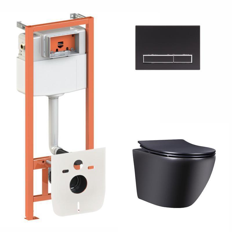 Набор Qtap инсталляция Nest QT0133M425/линейная панель смыва QT0111M08V1091MB/унитаз с сиденьем Robin QT1333046ENRMB (SD00043011)