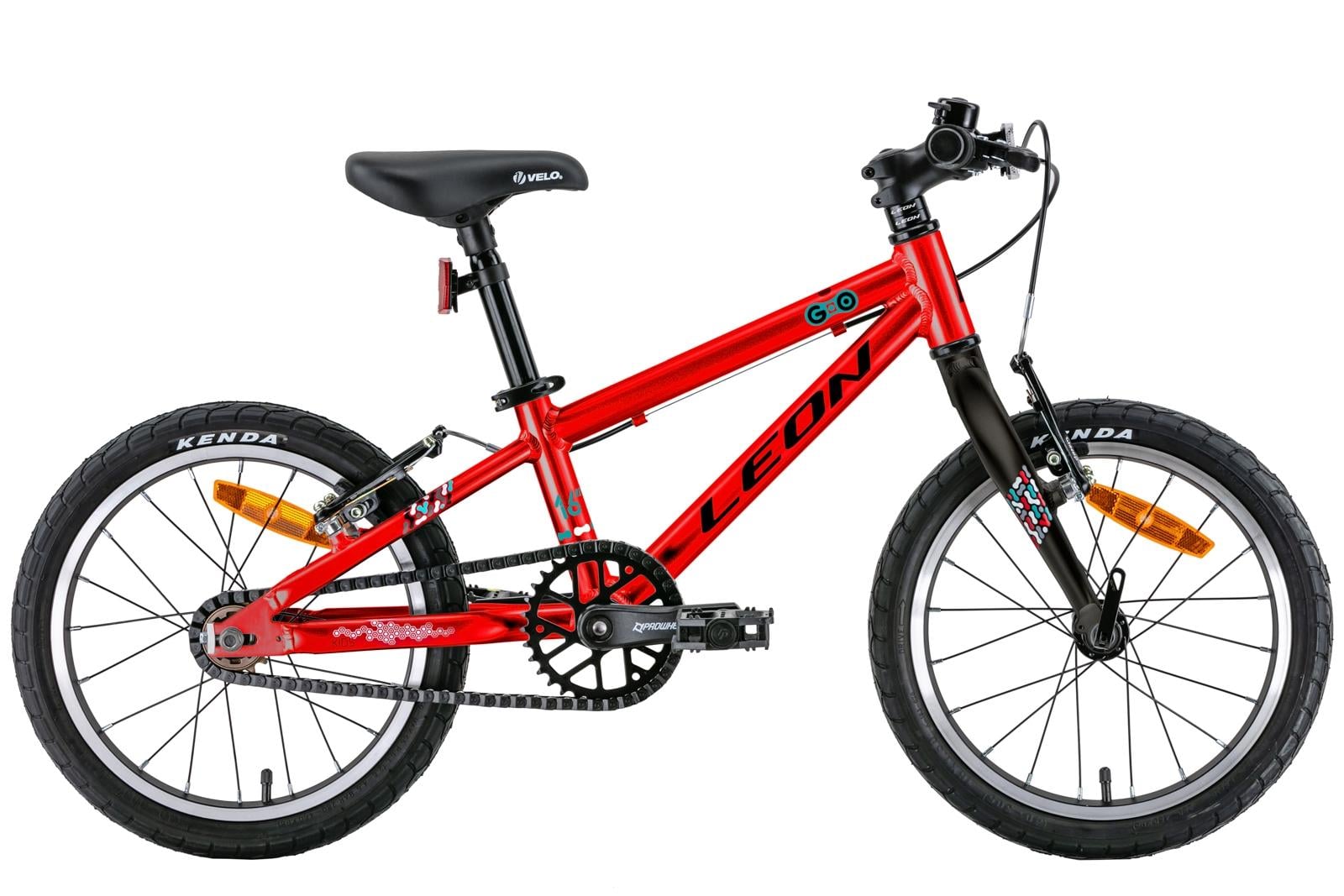 Велосипед 16" Leon GO Vbr 2022 8" Красно-черный (28114_43837)