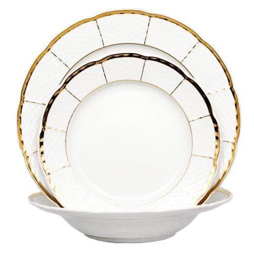 Столовий сервіз Thun Menuet обводка золота/порцеляна на 6 персон 18 пр. (7210600)