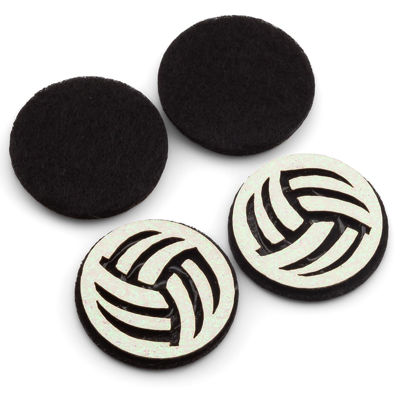 Аплікація пришивна Волейбол 3 см 2 шт. Білий з чорним (АН0031р02)