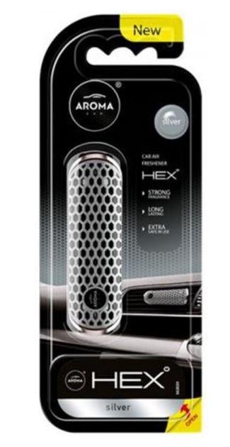 Освіжувач повітря полімерний для обдуву 10г Aroma HEX Срібло 83576 (450377)