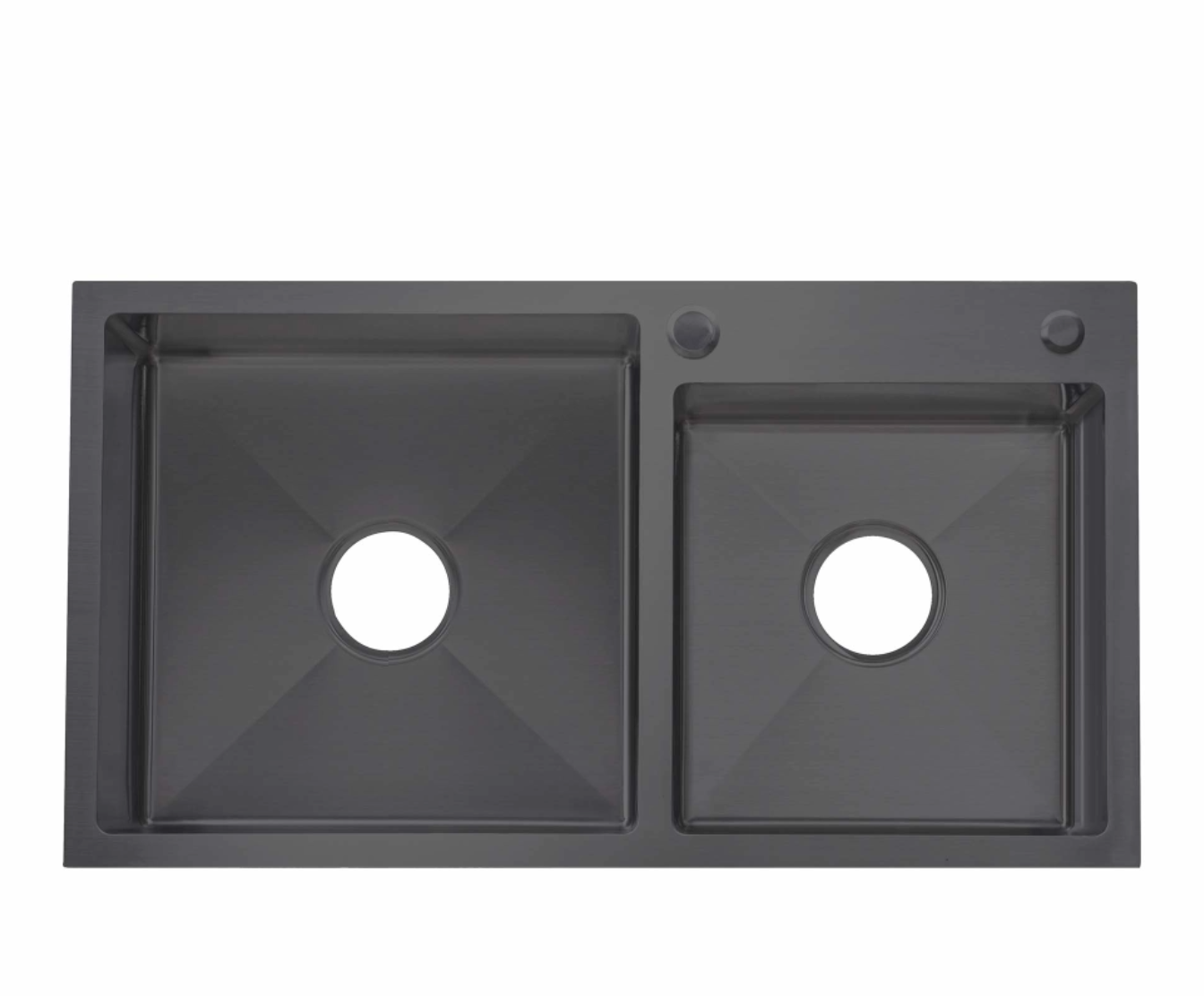 Мийка для кухні Lidz H7843 PVD вбудована/дві чаші Black (SD00051710)