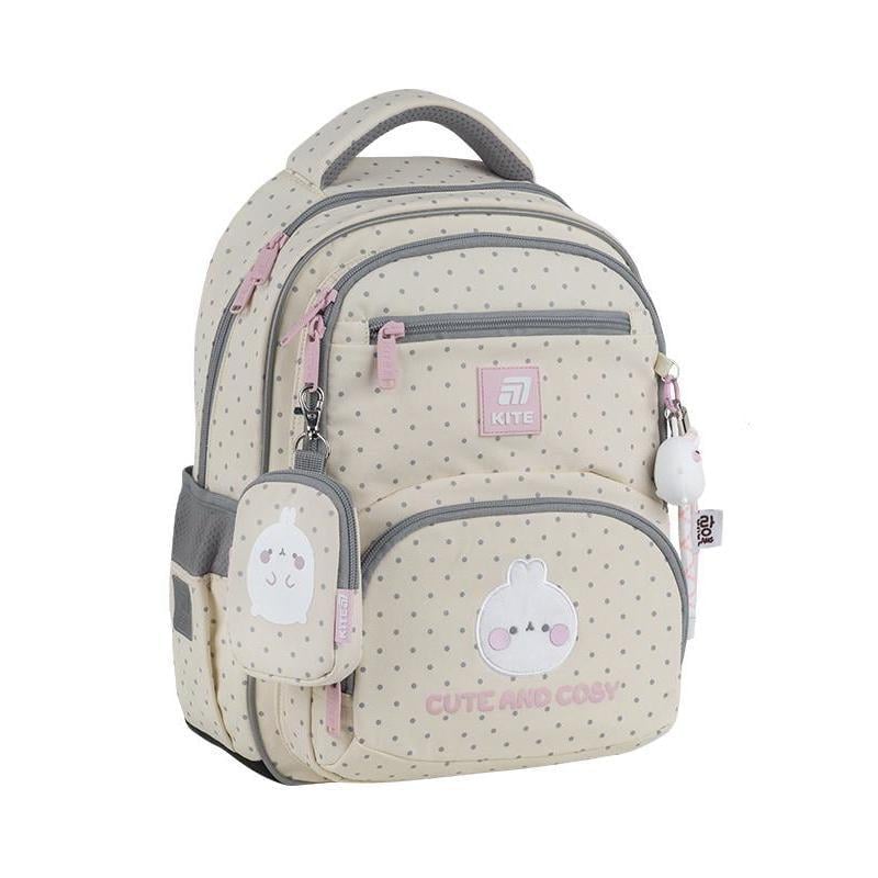 Рюкзак школьный KITE Education Molang 39х28,5х13,5 см 13,5л Бежевый (ML25-773M)
