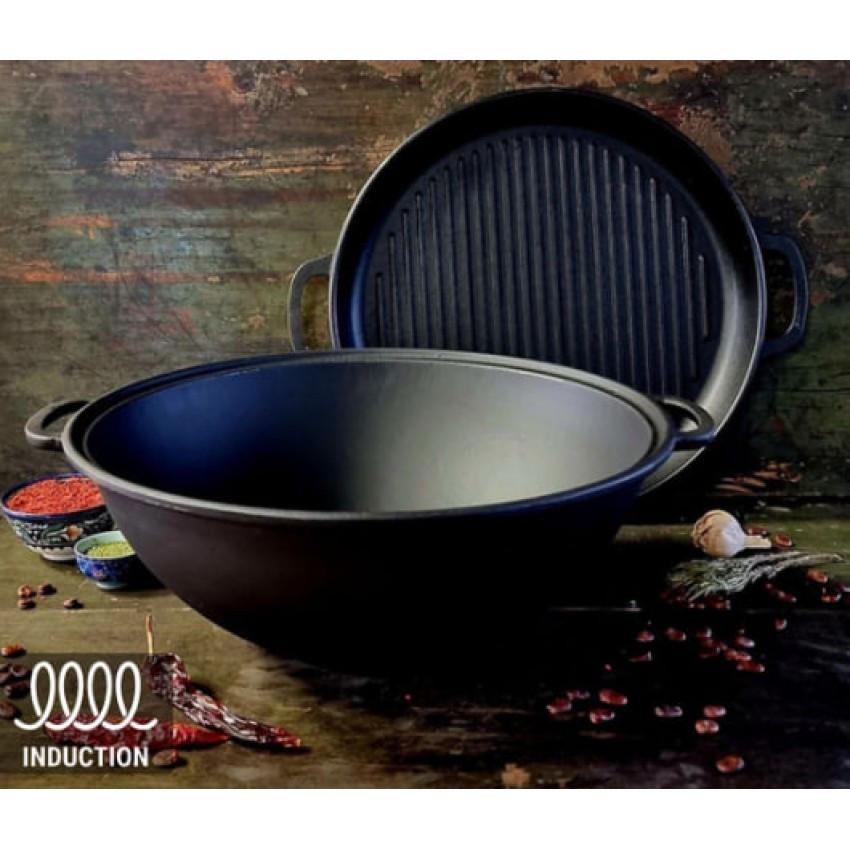 Казан чавунний Maysternya V12СРGr з кришкою-сковородою гриль 12 л (2566707388) - фото 4 Казан чавунний Maysternya V12СРGr з кришкою-сковородою гриль 12 л (2566707388) - фото 4