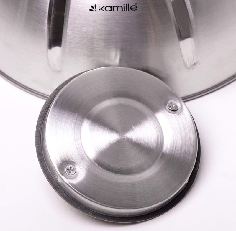 Чайник Kamille Whistling Kettle из нержавеющей стали со свистком 5 л - фото 4