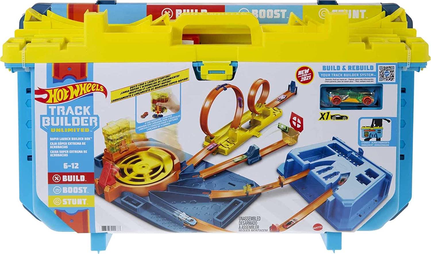 Трек Hot Wheels Track Builder Rapid Launch Builder Box - фото 1 Трек Hot Wheels Track Builder Rapid Launch Builder Box - фото 1