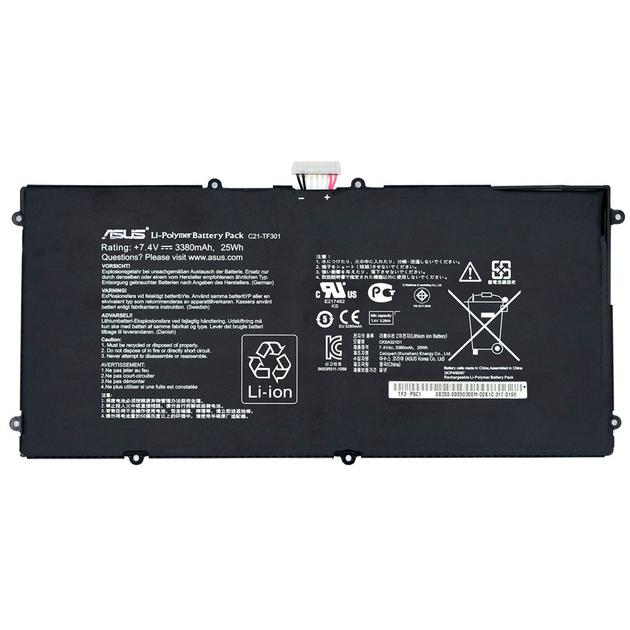 Аккумулятор для Asus TF201 Eee Pad Transformer Prime/TF300T/TF700T/C21-TF201P/C21-TF301 3380 mAh 25Wh (23461348)