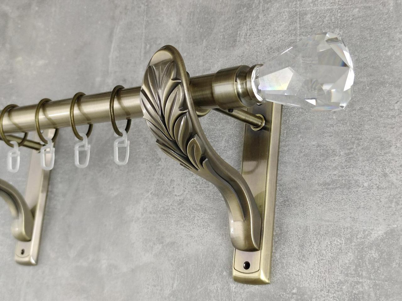 Карниз MStyle металлический для штор однорядный Лучетта 25 мм гладкий 300 см Антик (5012157)