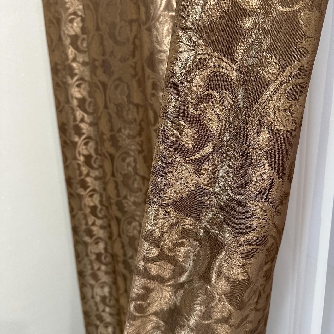 Штори Севілья жаккардові 1,5 х2,7 м 2 шт. Коричневий - фото 7