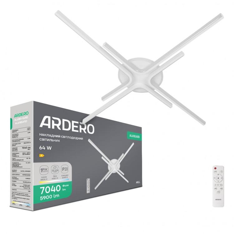 Светильник светодиодный накладной ARDERO AL6185-1ARD MILL 64 Вт Белый (31119663)