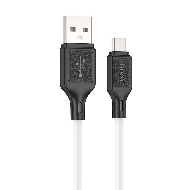 Кабель Hoco X90 Micro USB Cool Silicone Charging Data cable 1 м 2.4A White (11314841)