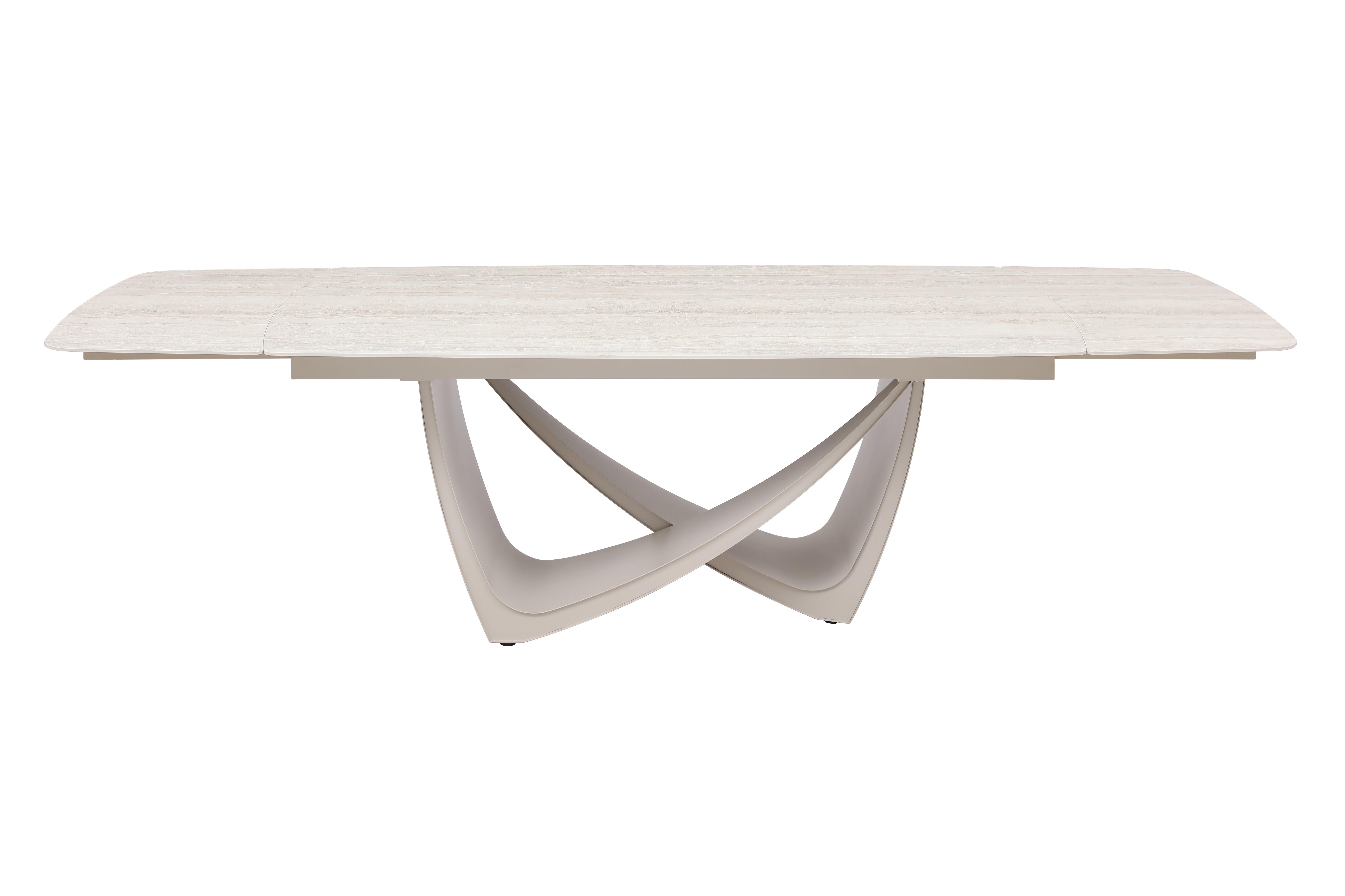 Стол обеденный раздвижной Vetro Mebel Беатриче 2000-3000x1000x760 мм Грей травентин/Бежевый (TМL-994) - фото 3 Стол обеденный раздвижной Vetro Mebel Беатриче 2000-3000x1000x760 мм Грей травентин/Бежевый (TМL-994) - фото 3