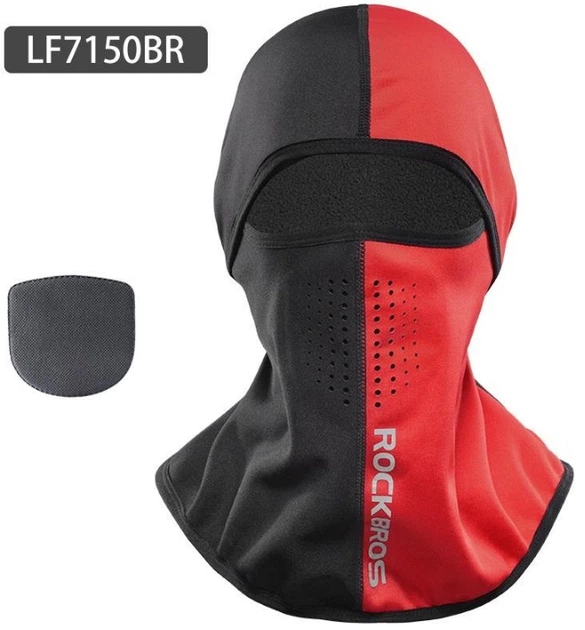 Балаклава фліс RockBros LF7150 Червоний (564397627) - фото 3 Балаклава фліс RockBros LF7150 Червоний (564397627) - фото 3