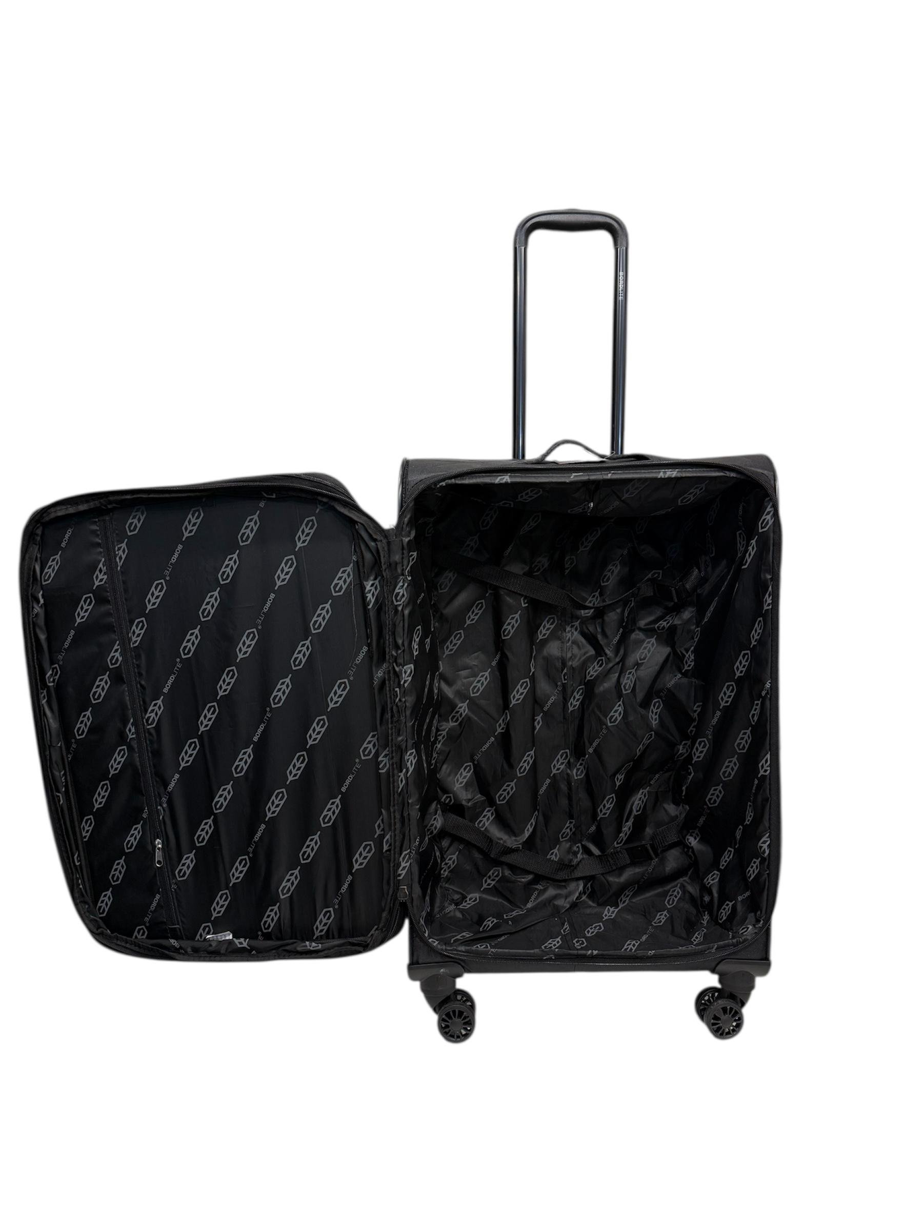 Валіза велика Bordlite JB2068 поліестер L Чорний - фото 7 Валіза велика Bordlite JB2068 поліестер L Чорний - фото 7