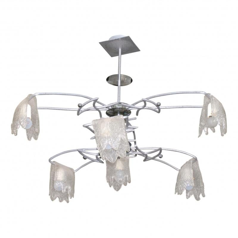 Люстра потолочная Brille 1126/3/3 Ch 3L/3L Lancia на 6 плафонов