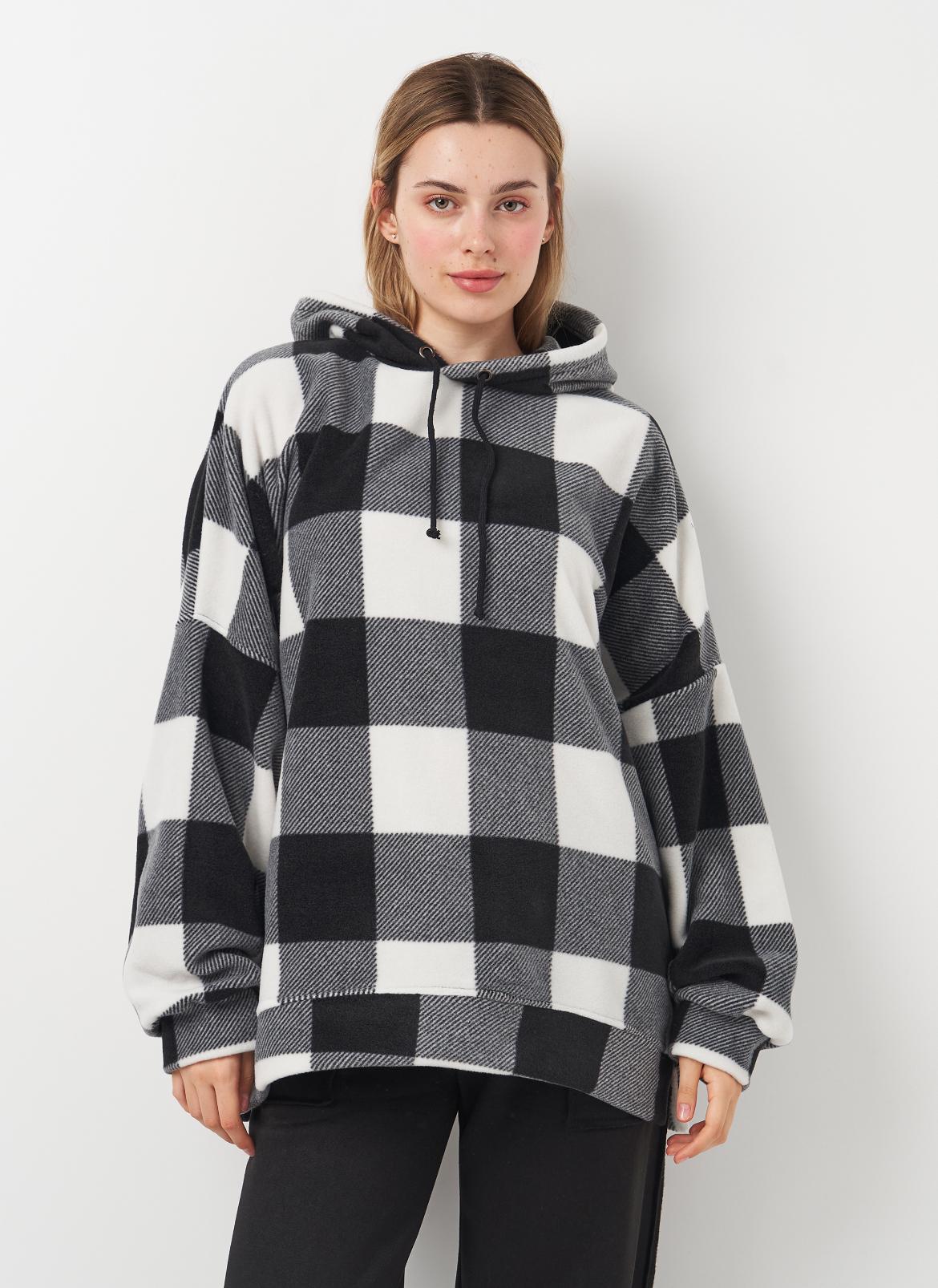 Толстовка на флисе Купер женская р. 54 Черно-белый (211932962)