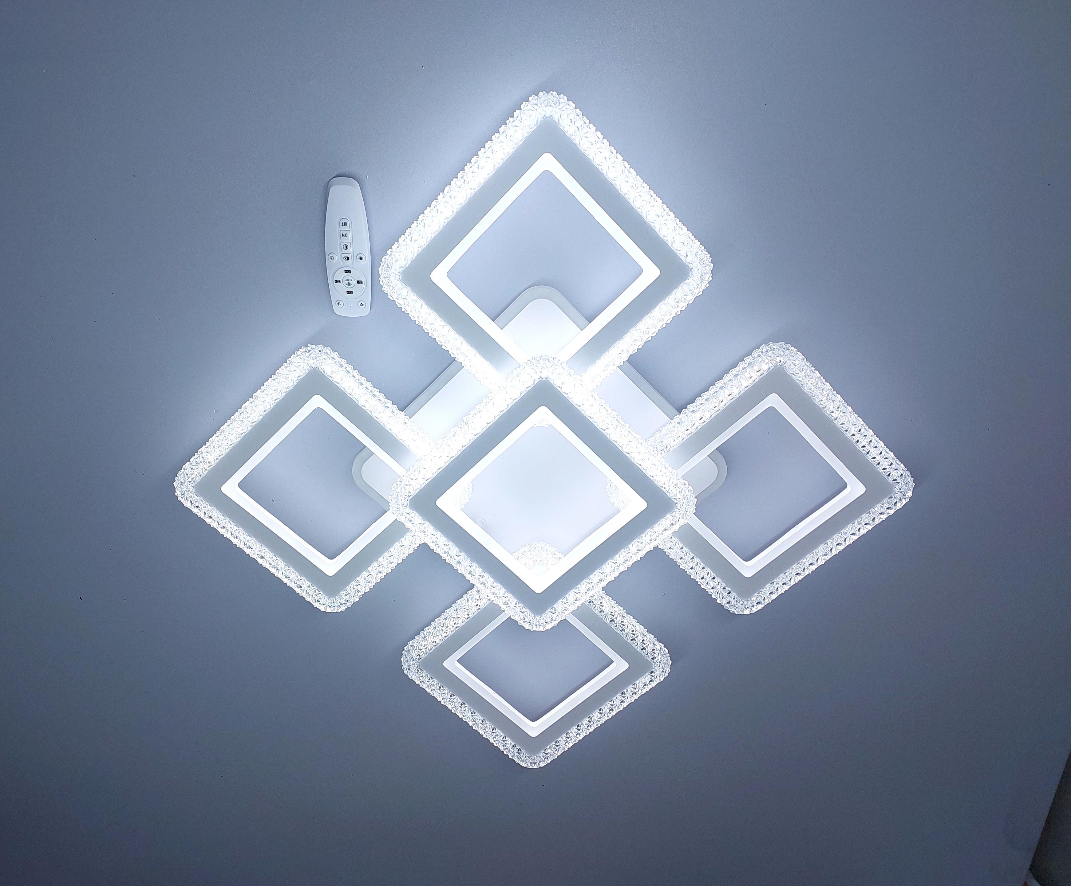 Люстра светодиодная 82R/5 WH+RGB с подсветкой 250/36W Белый (18205070) - фото 11