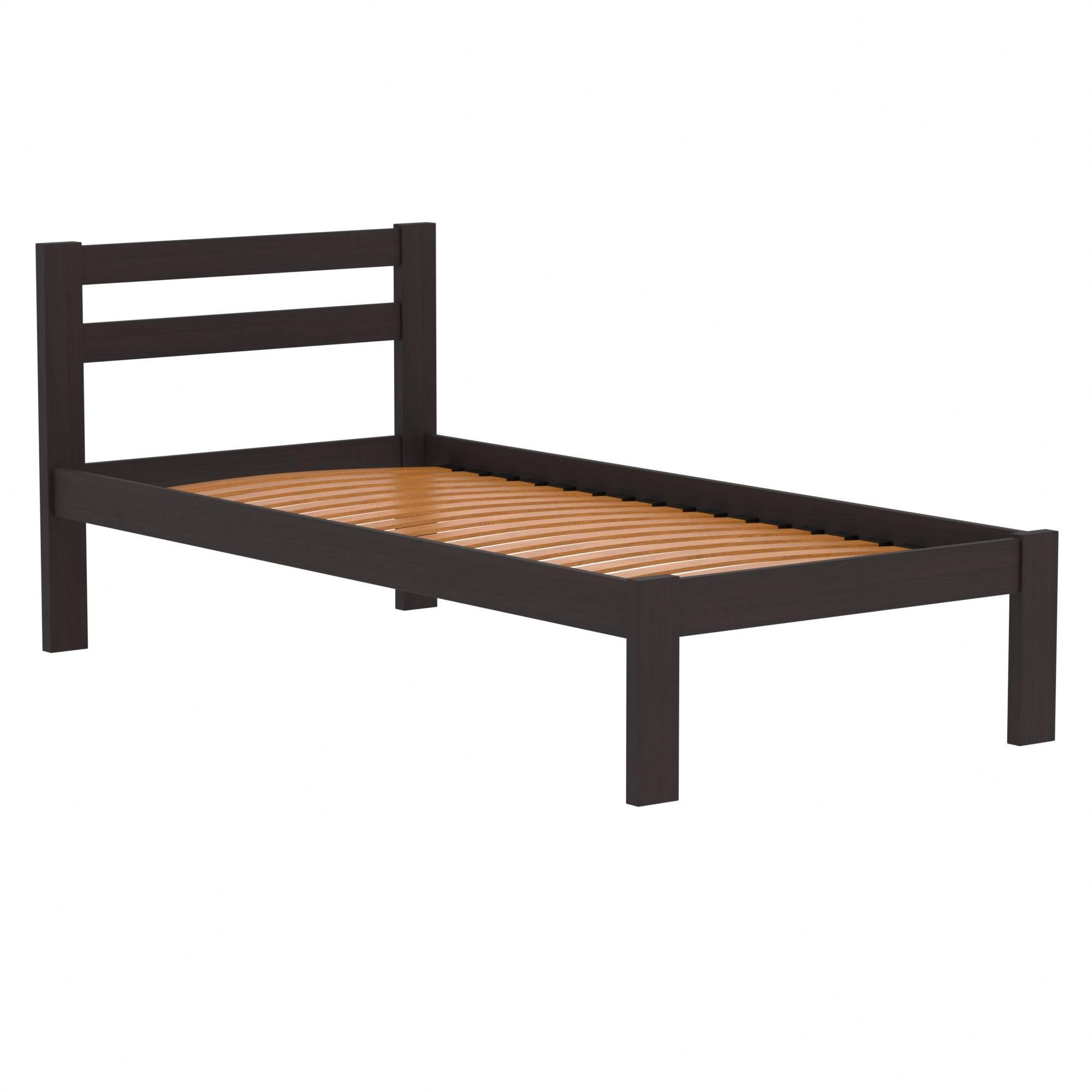 Ліжко дерево Класик односпальне 90х190 см Венге (380285) - фото 2 Ліжко дерево Класик односпальне 90х190 см Венге (380285) - фото 2