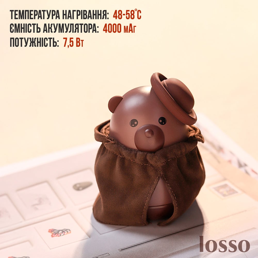 Грелка для рук Losso LJW-083 Медвежонок Коричневий (271513041) - фото 2 Грелка для рук Losso LJW-083 Медвежонок Коричневий (271513041) - фото 2
