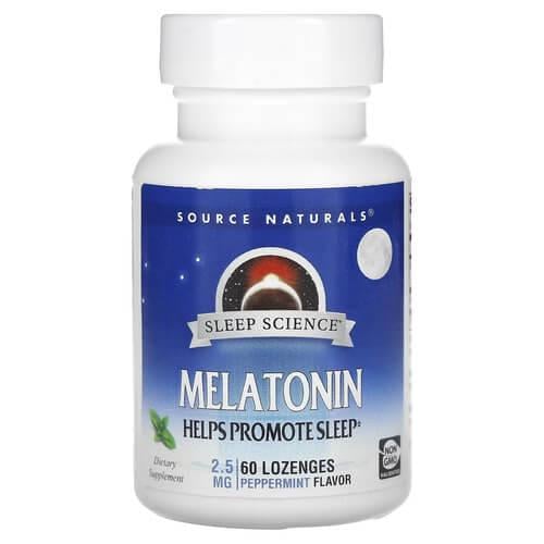 Мелатонин Source Naturals Melatonin 2,5 мг 60 леденцов (SNS-00084)