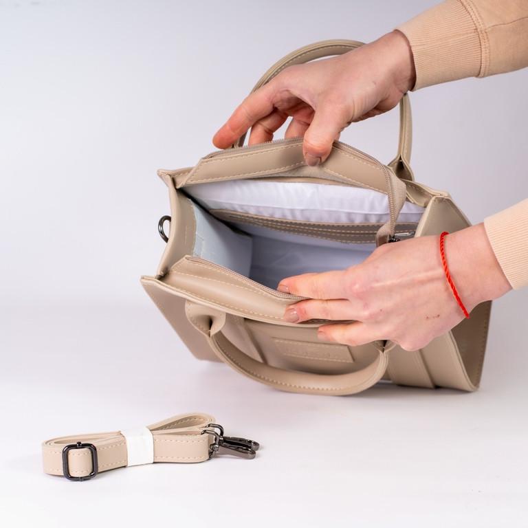 Сумка жіноча XENIA № 05-24 маленька класична Бежевий - фото 2