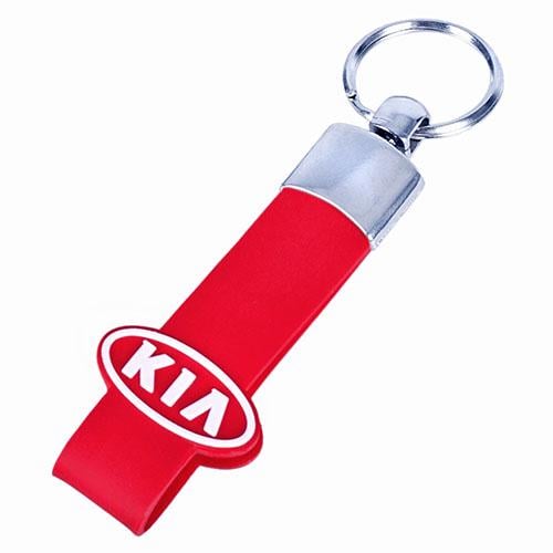 Брелок с резиновым ремешком KIA Red