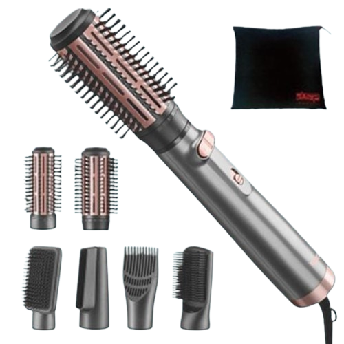 Фен-щетка для волос DSP 50205 8в1 с насадками 1000 Вт Серый (2770170746)