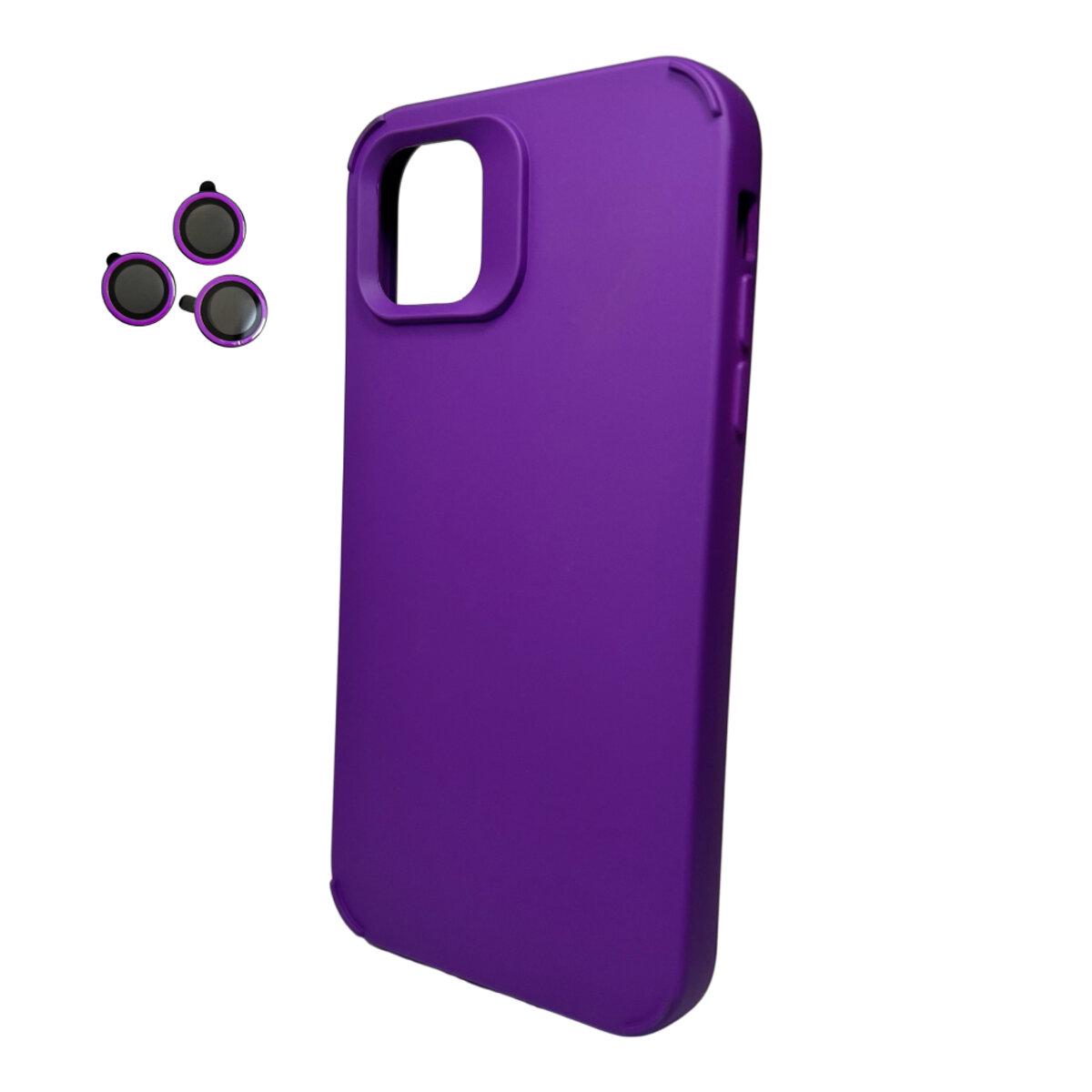 Противоударный чехол Cosmic Silky Cam Protect для Apple iPhone 12/12 Pro Deep Purple