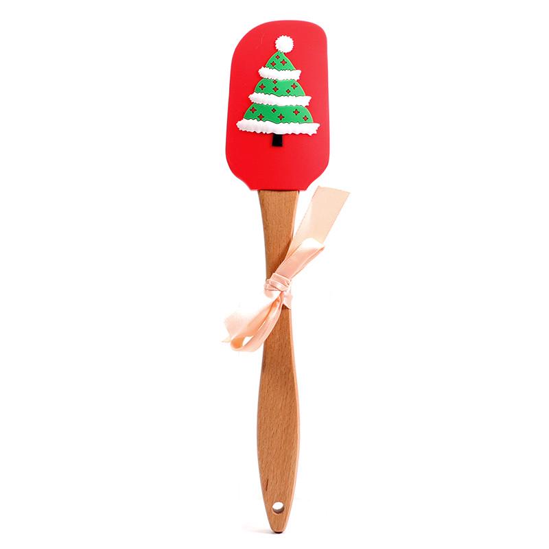 Силиконовая лопатка для кухни новогодняя Снеговик Красный (LP-01) Силиконовая лопатка для кухни новогодняя Снеговик Красный (LP-01)