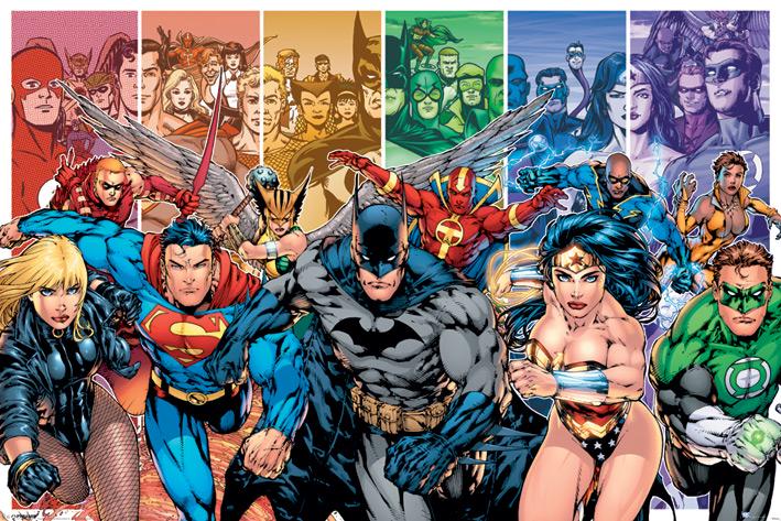 Постер плакат Американская Лига Справедливости Поколения/Justice League America Generations 61x91,5 см