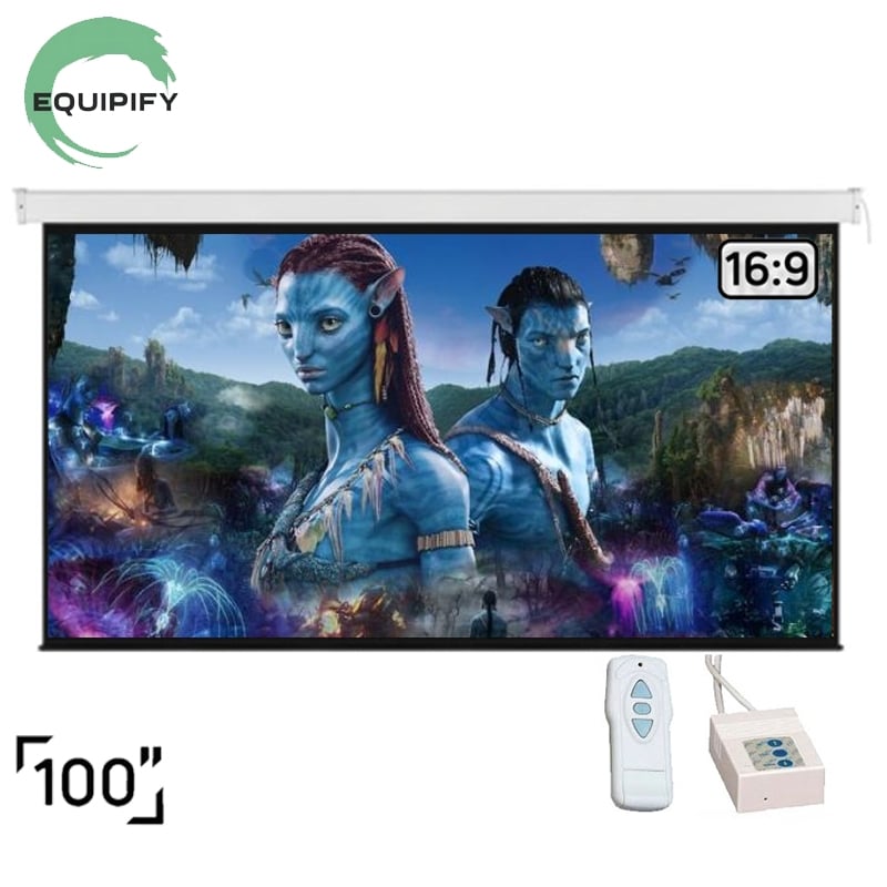 Екран для проєкторів EQUIPIFY ESAA100 моторизований настінний стельовий 100" 221x123 см 16:9 (tf2648) - фото 2 Екран для проєкторів EQUIPIFY ESAA100 моторизований настінний стельовий 100" 221x123 см 16:9 (tf2648) - фото 2