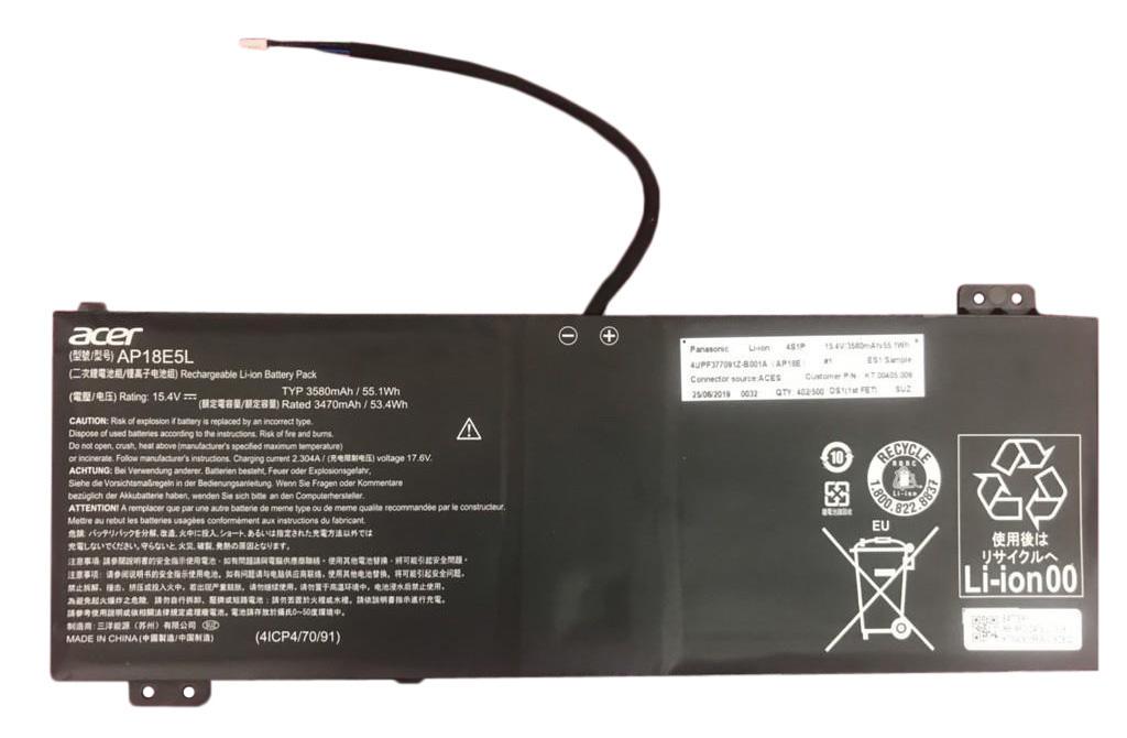 Аккумулятор для ноутбука Acer AP18E5L Predator Helios 300 15.4V 3580 mAh (080376)