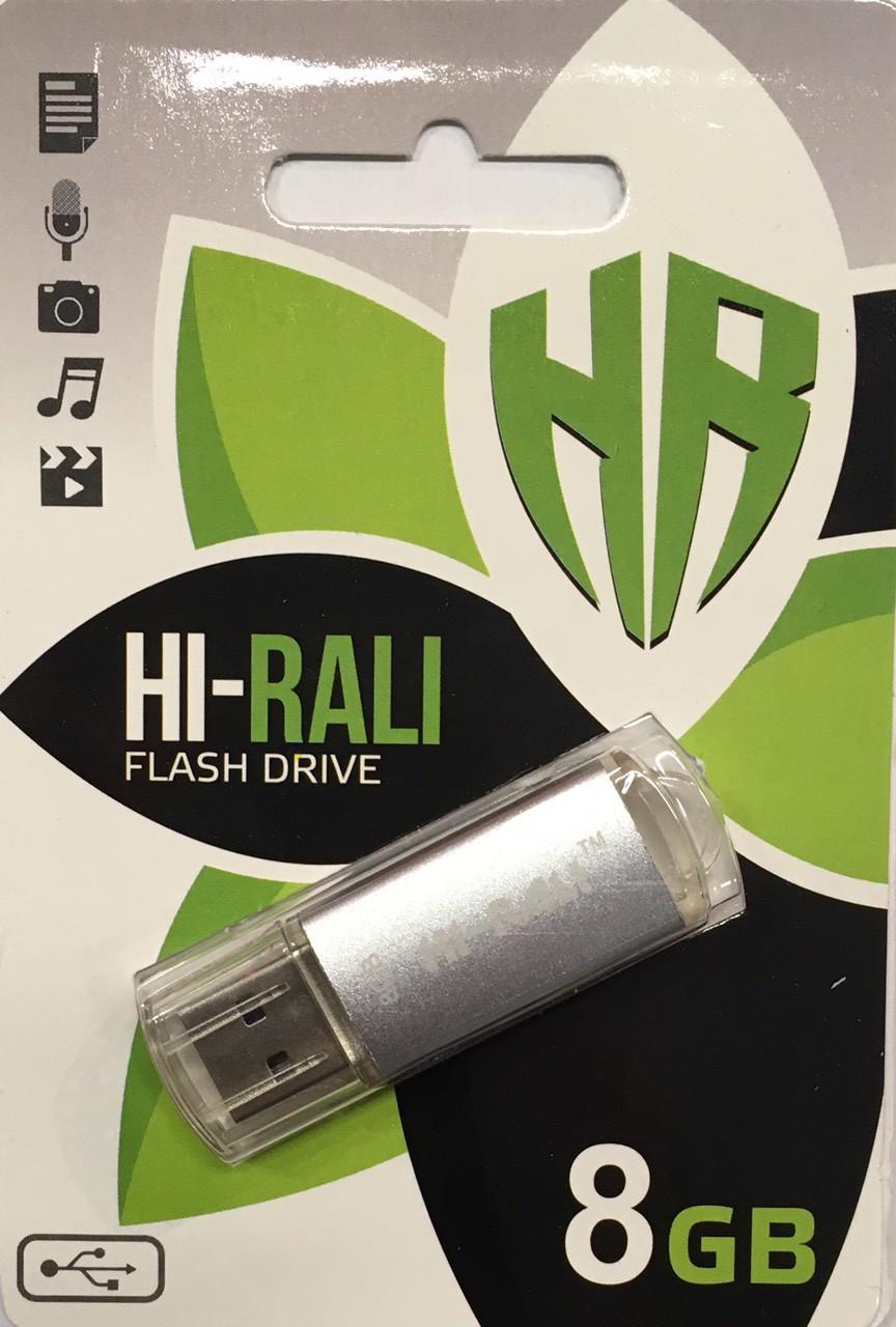 Флеш накопичувач USB 2.0 8 Gb Hi-Rali Corsair series HI-8GB3CORSL Silver (880714093)