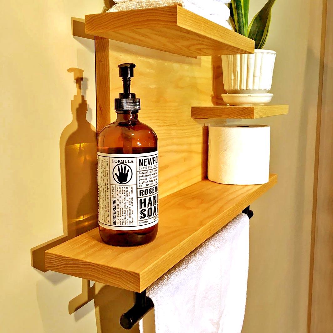 Полка для ванной из дерева Эльдеталь Карри (ВНП/008603)