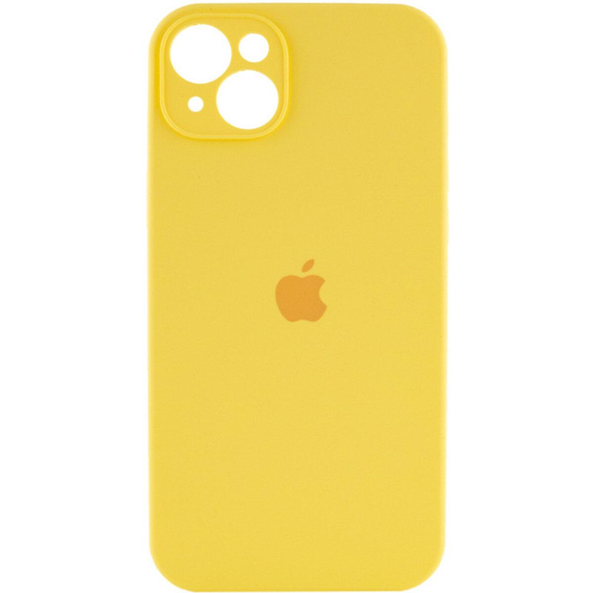 Противоударный чехол для Apple iPhone 13 Silicone Full Case AA Camera Protect / Sunny Yellow