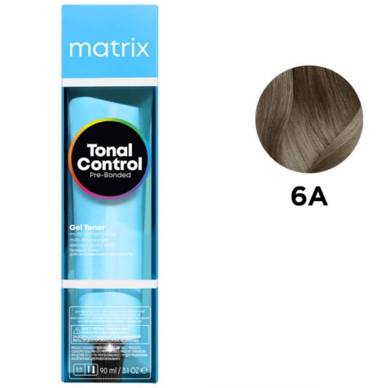 Тонер-краска гелевый на кислотной основе Matrix Tonal Control Pre-Bonded Acidic Gel Toner 6A Светлый пепельный шатен 90 мл