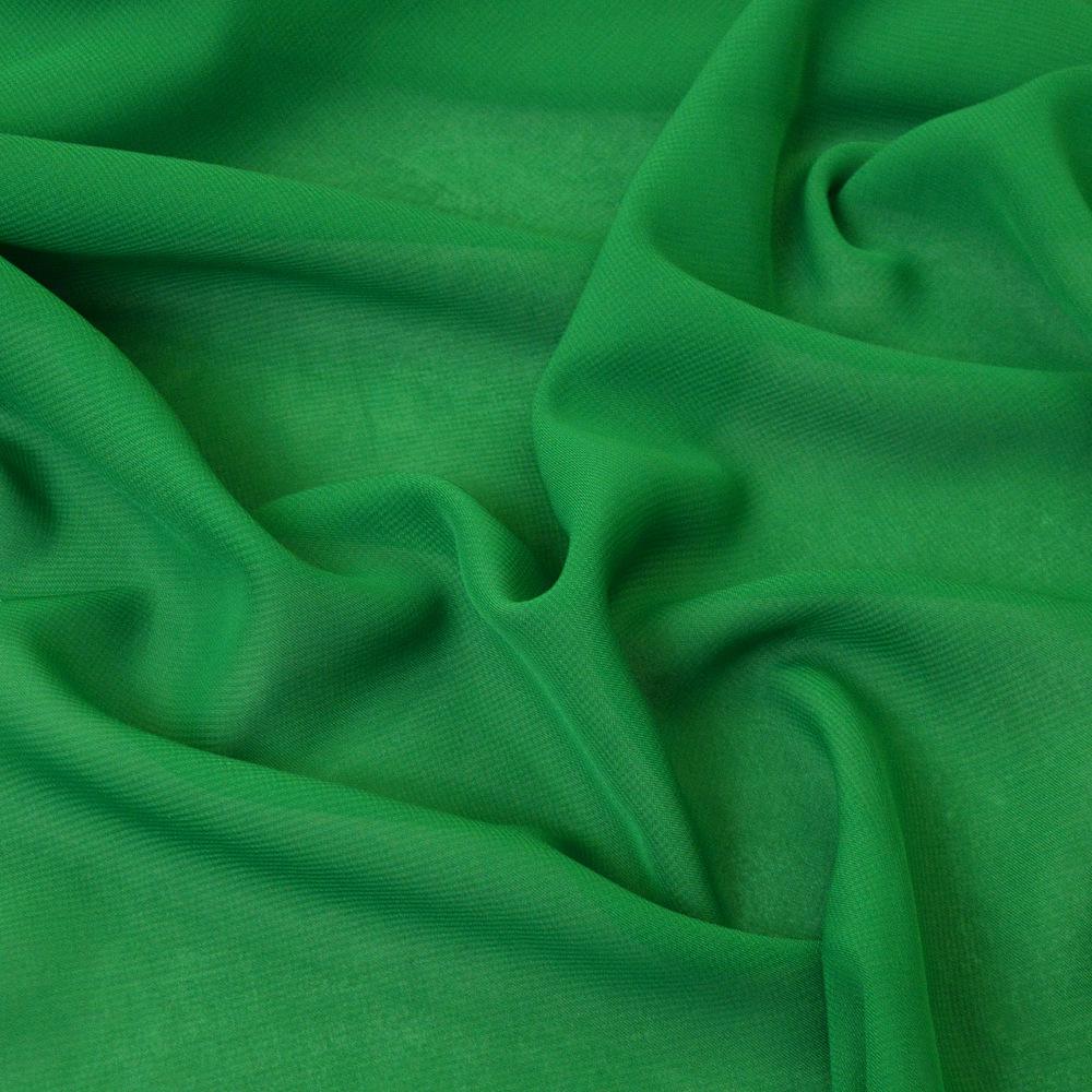 Ткань шифон Мульти Зеленый (12237)