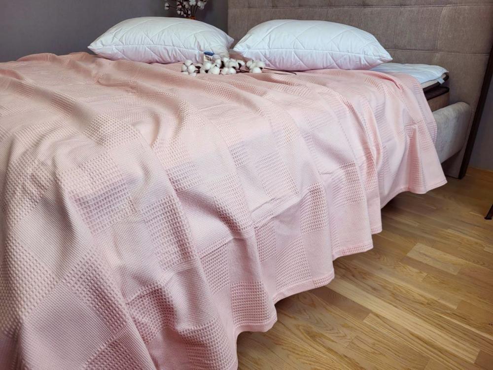 Покрывало Пике Вафелька 160x220 см Розовый (11163) - фото 3 Покрывало Пике Вафелька 160x220 см Розовый (11163) - фото 3
