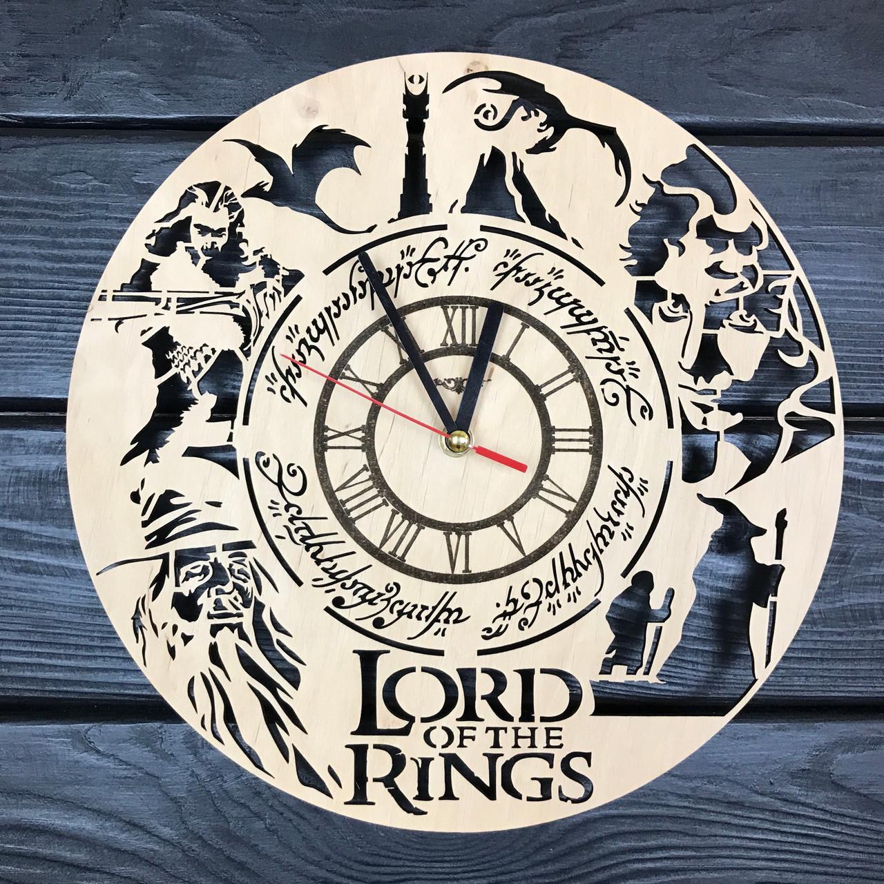Часы настенные из дерева по мотивам Властелин колец