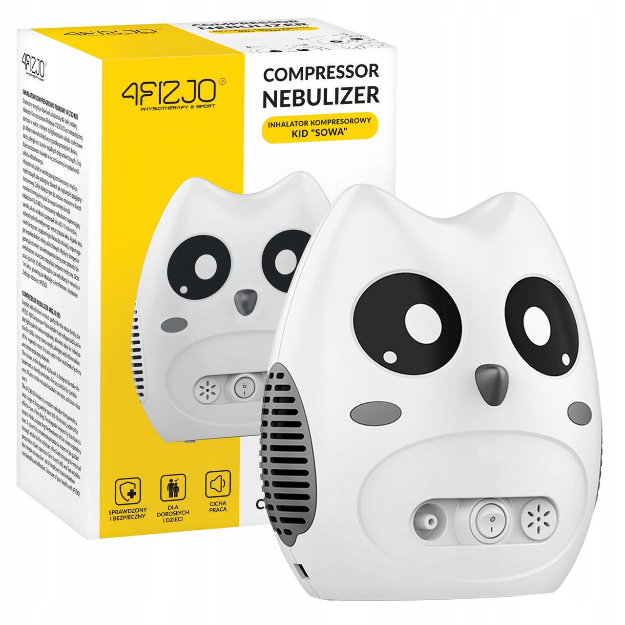 Ингалятор детский 4fizjo KID Sowa компрессорный (P-5905973402040)