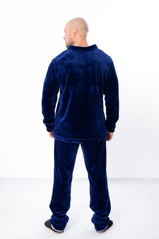 Піжама махрова чоловіча кофта та штани однотонна Носи Своє р. 58 Синій (8314-034) - фото 3 Піжама махрова чоловіча кофта та штани однотонна Носи Своє р. 58 Синій (8314-034) - фото 3